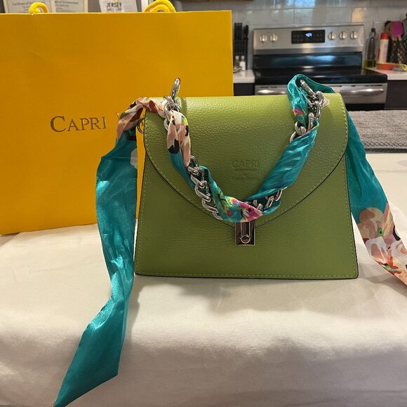 Capri Watch Handbags - Capri Watch Light Green Scarf Bag